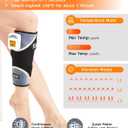 Cordless Leg Massager for Circulation and Pain Relief - 5000mAh Portable Heating Pad for Leg and Calf with 3-Level Vibration Massage, 104-140 Adjustable Temperature & 30/45/60 Min Timer