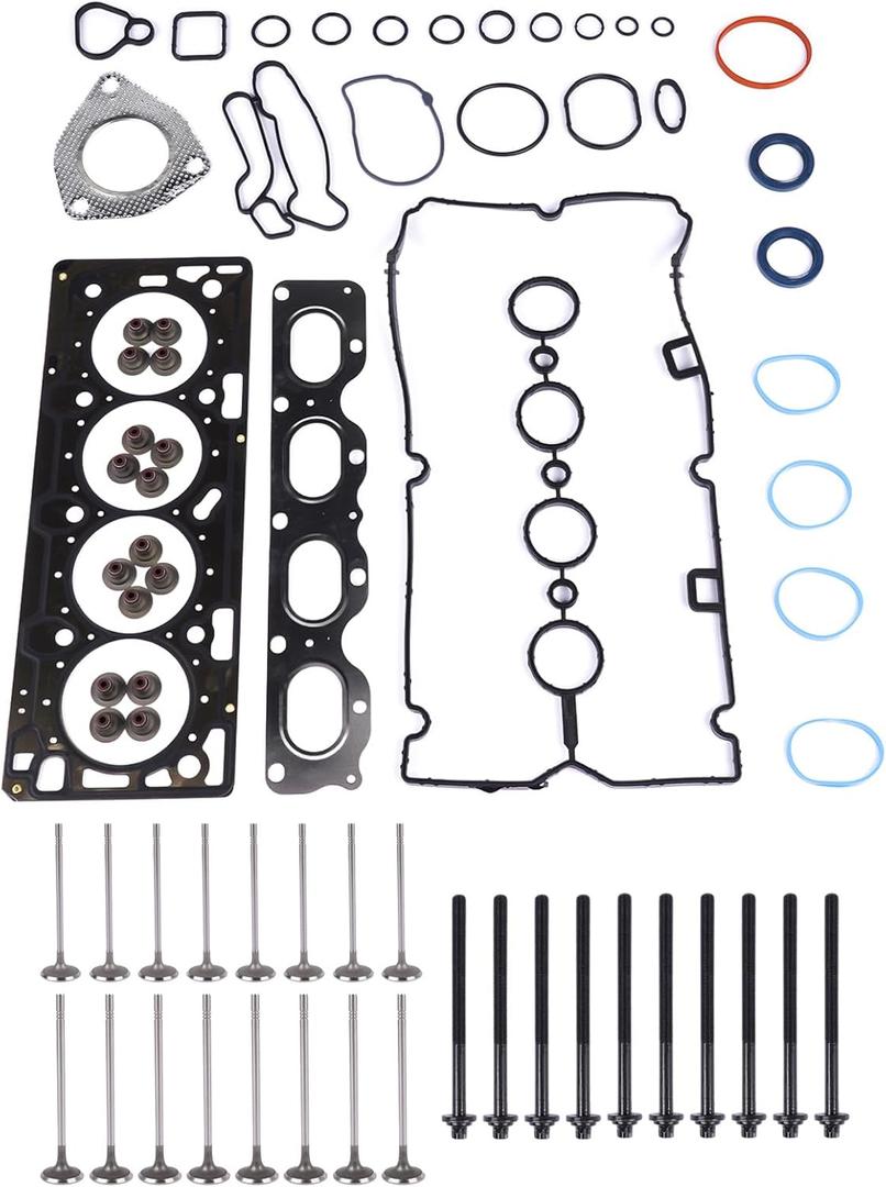 Engine Head Gasket Bolts Valves Set Replacement for Chevy Cruze 2011-2015 Cruze Limited 2016 Sonic 2012-2018 1.8L L4 HGS345 55569450 55569449