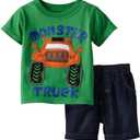 Toddler Boy Cotton Summer Short Sleeve T-Shirt and Short Set, 3T