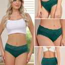Aijolen Cotton Underwear for Women Breathable Lace Bikini Panties Ladies Hipster Underpants, Size: M