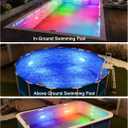 APONUO 4 Pack Solar Pool Lights, Pool Solar Lights for Above Ground Pools with Remote, IP68 Waterproof, RGB Color Changing Solar Powered Pools Light for Pond, Fountain,Yard (Gray)