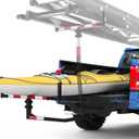 Truck Bed Extender Hitch Mount, 2-in-1 Adjustable Extension Rack with Reflective Tapes & Hitch Stabilizer, 800lbs Heavy Duty Carbon Steel for Pickup Truck, SUV & Van, Kayak Canoe Ladder Lumber Pipes