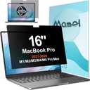 360 Privacy Screen for MacBook Pro 16 Inch (2021-2026, M1, M2, M3, M4, M5, Pro, Max), Anti Glare Blue Light Filter, Nano No Glue Anti Spy Black Protector for Mac 16In Laptop