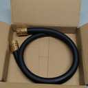 Giraffe Tools Leader Hose 5/8" x 4ft, Custom Length, No Kink, Flexible, Leakproof Water Hose, Double Female Fittings, 600 Burst PSI, 4ft, Black Orange