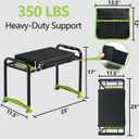 Garden Kneeler and Seat, Heavy Duty Garden Stool with 11" Wide Detachable Kneeling Pad, Foldable Garden Bench Chair with Gardening Tool Pouch and Bag, Gardening Gifts for Women, Seniors, 1sidebag,1handbag