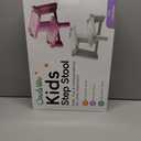 Kids Step Stool for Toddlers - Dual Height Potty Training Stool for Bathroom Sink & Kitchen, Non-Slip 2 Step Stool, Holds up to 200lbs, Sturdy Safety Helper for Kids (Gray White)