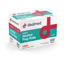 Dealmed Alcohol Prep Pads  100 Count Large Latex-Free Gamma Sterilized Antiseptic Wipes, Wound Care Products for First Aid Kits, Home, and Medical Facilities