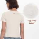 BAMBOO COOL Womens Henley T Shirts Short Sleeve Slim-Fit Tees Tops for Women Trendy Fashion Blouse (Large, Beige)