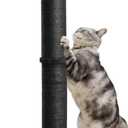 Karolpar 34inch Cat Scratching Post with Natural Sisal Rope 4.3Inch Large Diameter Scratcher Post Tree for Indoor Cats Black