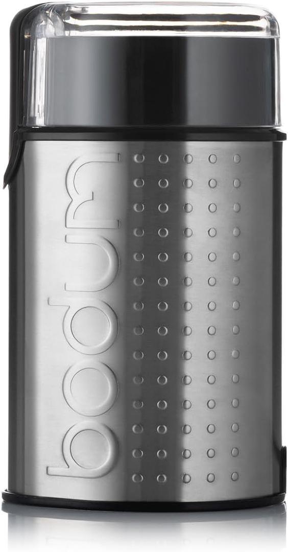 Bodum Bistro Electric Blade Coffee Grinder, Brushed Stainless Steel (2.1 oz (Pack of 1))