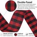 MEEDEE Black Red Checkered Christmas Decor Ribbon 2-1/2 Inch Wide 10 Yards Wired for Bows, Wreaths, Gift Wrap, Holiday Crafts, Farmhouse Decor