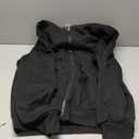 Yeokou Women's Casual Full Zip Up Sherpa Lined Hoodie Sweatshirt Jacket Coat (X-Large, Black)