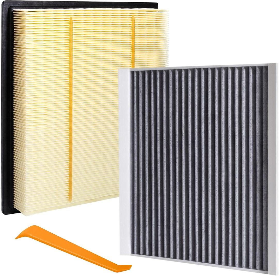 Engine & Cabin Air Filter Combo Compatible with Ford F150 2015-2025 2.7L/3.0L/3.3L/3.5L/5.0L, Expedition, Lincoln Navigator, Lobo Replaces FA1883 FL3Z19N619A FP79
