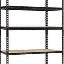 Heavy Duty Garage Shelving Units,5-Tier Adjustable Storage Shelves,48 x 18 x 72in,Loads 3000 LBSS,Adjustable Garage Storage Shelving, Metal Storage Utility Racks Shelf Unit (48x18x72 Inch) (Black)