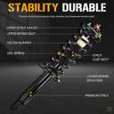 Rear Complete Strut Assembly Shock Absorber Fit for Honda Accord 2008 2009 2010 2011 2012 with Coil Spring, 172563, 2PCS