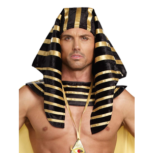 Dreamgirl Adult Pharaoh Headpiece, Egyptian Halloween Costume Accessory for Men