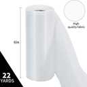 TONIFUL 6 inch x 22yd Wide White Satin Ribbon Solid Fabric Large Ribbon for Grand Opening Cutting Ceremony Wedding Birthday Party Decoration Gift Craft Chair Sash Table Car Bows Indoor or Outdoor