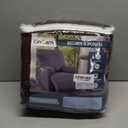 KinCam Recliner Covers, Stretch Reclining Chair Covers, Recliner Sofa Slipcovers Stripe Jacquard Recliner Couch Covers Furniture Protector Covers for Pet Kid (2XL Seater, Dark Coffee)