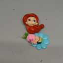 Little Mermaid Cake Topper with Seashells for Ariel Cake Decoration - Mermaid Figurines for Under the Sea Theme Princess Kids Birthday Party Supplies