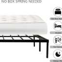 Wulanos King Size Bed Frame 18 inch Tall, 3500lbs Heavy Duty Metal Platform with Steel Slats Support, No Box Spring Needed, 18-inch Bedframe with Ample Storage, Sturdy and Noise-Free, Black