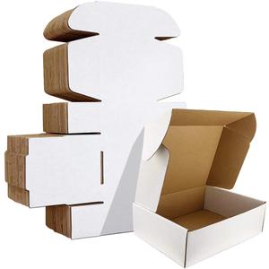 HORLIMER 9x6x2 inches Shipping Boxes Set of 25, White Corrugated Cardboard Box Literature Mailer