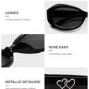 Appassal Retro Oval Sunglasses for Women Men Trendy 90s Round Sunnies AP3751,Black/Grey