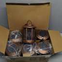 WdtPro Solar Lanterns Outdoor Hanging 6 Pack, Upgraded Bright Lantern Lights Outdoor Waterproof, Solar Powered Lantern Over 12Hrs Solar Lights for Outside Garden Yard Patio Decor (Copper)