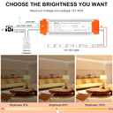 60W Dimmable LED Driver 12V DC Triac Constant Transformer, 120V AC to 12 Volt DC Lighting Low Voltage Power Supply, LED Light Transformer for Kitchens, Cabinets, Bedrooms 2 Pack