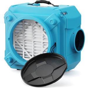 ALORAIR Air Scrubber with 3 Stage Filtration, Stackable Negative Air Machine for Industrial and Commercial Use, Heavy Duty Air Cleaner with MERV-10 Filter, HEPA/Activated carbon Filter, Blue