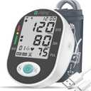 Blood Pressure Monitors, Bp Monitor - Blood Pressure Machine Large Cuff Blood Pressure Monitor Upper Arm Cuff 8.7''-17.3'', Large Screen, 2 Users Total 198 Memories (Black+white)