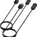 2PCS Charger Compatible with Amazfit T-Rex/GTR/GTS Smartwatch Replacement USB Cradle Cord Charging Cable Dock for Amazfit T-Rex Series Smartwatch, Black, for T-Rex Charger