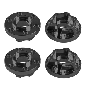 Vgoohobby Metal RC 12mm Wheel Hex Hub Extension Combiner Compatible with 1.9/2.2inch Wheel Rim Axial SCX10 Traxxas TRX4 D90 1/10 RC Crawler (6mm, Black)