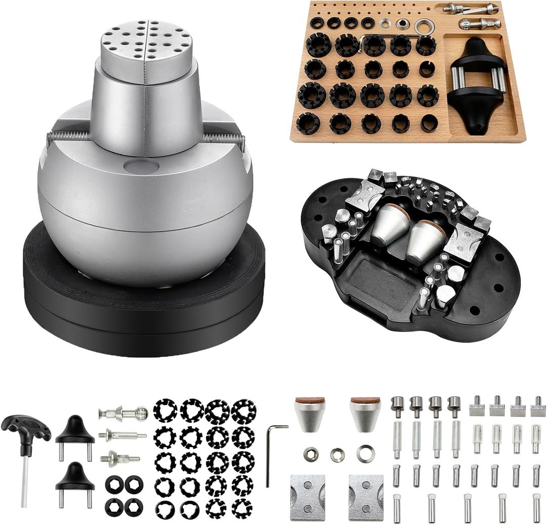 DZQ 5 Inch 70 Pcs Jewelry Ball Vise Tool Kit with Ring Making Accessories