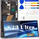 TFT for Samsung S23 Ultra Screen Replacement for Samsung Galaxy S23 Ultra 5g LCD Display for Samsung SM-S918 Touch Screen Digitizer Assembly Repair Kits (with Frame) (Phantom Black)