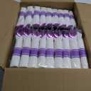 BESTSTAR 350PCS Clear and Purple Disposable Plates Set for 50 Guests, 100 Plastic Plates, 50 Plastic Cups, 50 Pre-Rolled Napkins with Cutlery for Party, Birthday, Wedding, Thanksgiving, Christmas