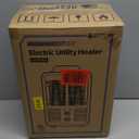 Milkhouse Space Heater, 1300W/1500W Electric Heater with Thermostat, 3 Heat Settings, Safe and Quiet for Home Garage Workshop Warehouse, Black