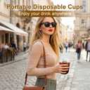50 Pack 12 oz Clear Plastic Cup With Sip Lids ,Thickened Disposable Iced Coffee Cups for To Go Cold Drinks Latte Juice Smoothie Slushie Milkshake For Drink Shop Parties Events, Leakproof & BPA-Free