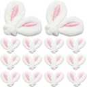 XunYee 50 Pcs Mini Easter Bunny Ears for Crafts Plush Rabbit Ear DIY Headband Hair Clips Hair Ties Accessories Jewelry Making Bunny Doll DIY Craft Party Supplies