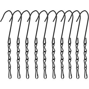 Heybe 10 Pcs Heavy Duty Hanging Chains for Bird Feeders, Black Chains with Clip for Hummingbird Feeders, Planters, Lanterns and Ornaments