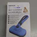 Swihauk Self Cleaning Slicker Brush - Skin Friendly Deshedding Grooming Tool for Dogs & Cats, Suitable for Shedding & Haired Pets, with Pet Supplies Accessories, Blue