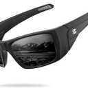 suoso Sports Polarized Sunglasses for Men: Women UV400 Protection Wrap Around Sun Glasses for Fishing Driving Cycling TR90 (C01-black)