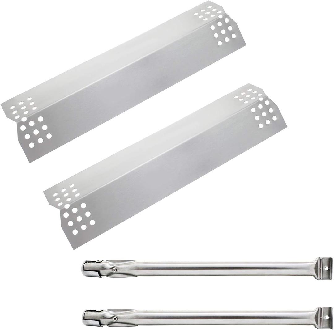 Hisencn Repair Kit Replacement for Kitchen Aid 720-0819 720-0787D 720-0819G 720-0953 720-0953A 730-0953 Gas Grill Model, Stainless Steel 16.5 inch Grill Burners Tube, Heat Plate Tent Shield Deflector
