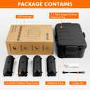 RESTMO 5-Piece Outdoor Waterproof Electrical Box Set  12.5" x 8.5" x 5" Large & 7.1" x 2.3" x 2.3" Small, Weatherproof Boxes for Power Strip, Outlet, Plug, Socket, Timer, Holiday Light, Black