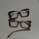 REAVEE 3 Pack Oversized Square Reading Glasses Oprah Style for Women, Blue Light Blocking Large Frame Computer Designer Fashion Readers with Spring Hinge (Black/Tortoise/Grey Tortoise,2.75)