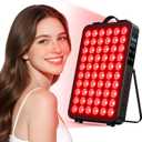 Red Light Therapy for Body, 660nm 850nm Near Infrared Light Therapy Panel, 60 Dual Chip LED Device with 300W of Power, Ideal for Body, Face, Improve Sleep, Skin Health, Includes Hanging Kit & Handle
