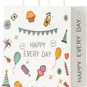 RACETOP Colour Kraft Paper Gift Bags with Handles,Bulk Gift Bags, Shopping Bags, Party Bags,Business Bags, Retail Bags, Merchandise Bags (5.9 * 3.2 * 8.3Inches), Medium