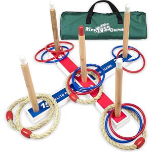 Elite Sportz Ring Toss Games for Kids - Outdoor Yard Game for Adults & Family - Backyard Toys, Outdoor Game, Backyard Games, Lawn Games for Kids Ages 4-8