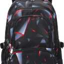 BLUEFAIRY Kids Backpack for Boys Elementary Primary School Bags for Childs Black Bagpack Book Bag Back to School Gifts for Son Mochilas Escolares para Nios 17", Large Compartment Black/Red