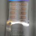 BTArtbox Press On Nails Short - Almond French Tip Press On Nails with Glue for Women, Soft Gel Glue On Nails in 16 Sizes - 32 Stick On Nails Kit, White French