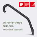 dancemoon JustHang Shower Squeegee for Glass Doors, All-in-One Award-Winning Silicone Squeegee with Built-in Hook for Bathroom, Window, Mirror, Tile Wall, Car, Streak-Free Cleaner Tool, 10-Inch Black